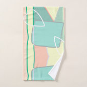 Pastel Pale Turquoise Rose Art Abstrait (Serviette à main)