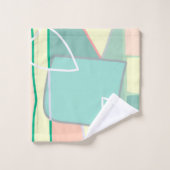 Pastel Pale Turquoise Rose Art Abstrait (Gant de toilette)