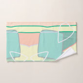 Pastel Pale Turquoise Rose Art Abstrait (Serviette à main)