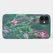 Pastel Pale Vert rose Fleurs iPhone 11 Coque (Dos (Horizontal))
