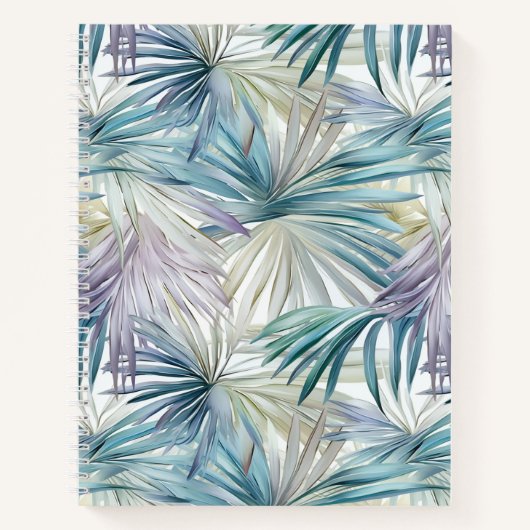 Pastel Palm Leaf Patterned Spiral Notitieboek (Voorkant)