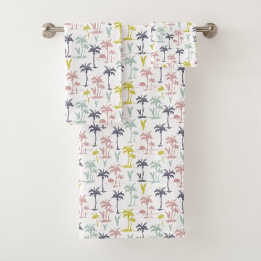 Pastel Palm Tree by the Beach Motif (En situation)