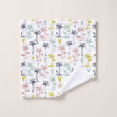 Pastel Palm Tree by the Beach Motif (Gant de toilette)
