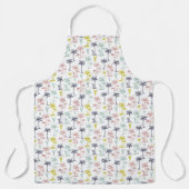 Pastel Palm Tree (palmpalmstructuur) op het strand Schort (Voorkant)