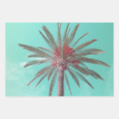 Pastel palmbomen fotografisch inpakpapier vel (Voorkant 3)