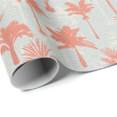 Pastel palmboom patroon cadeaupapier (Rol Hoek)