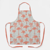 Pastel palmboom patroon schort (Voorkant)