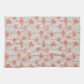 Pastel palmboom patroon theedoek (Horizontaal)