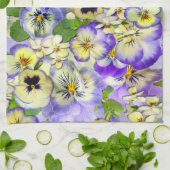 Pastel Pansies ~ Keukenhanddoek (Gevouwen)