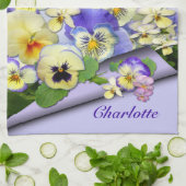 Pastel Pansies ~ Keukenhanddoek (Gevouwen)