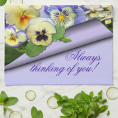 Pastel Pansies ~ Keukenhanddoek # 2 (Gevouwen)