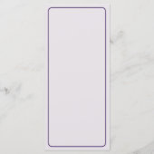Pastel Pansies Menu Mariage (Dos)