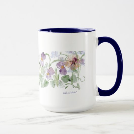 Pastel Pansies - Mok (Rechts)