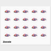 Pastel Pansies Ronde Sticker (Vel)