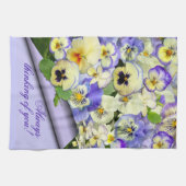 Pastel Pansies ~ Serviette de cuisine # 2 (Horizontal)