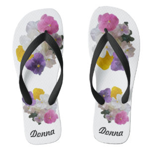 Pastel Pansies Teenslippers