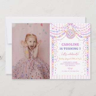 Pastel Papieren Ketting Disco Slinger Verjaardag Kaart