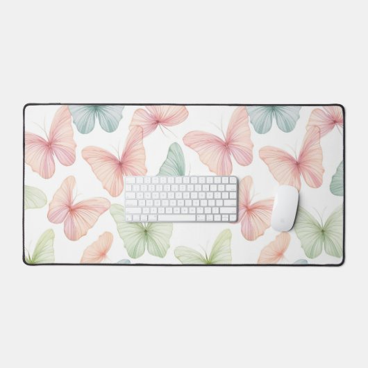 Pastel Papillon de bureau Mat (Clavier et souris)