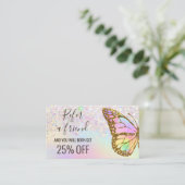 pastel papterfly référer un ami carte de visite (Debout devant)