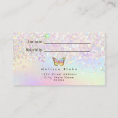 pastel papterfly référer un ami carte de visite (Dos)