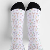 Pastel Paris Paw Print Socks Sokken (Top)
