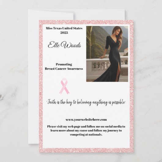 Pastel Parties scintillant Pageant Autograph Carte (Dos)