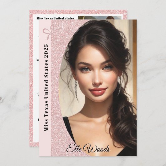 Pastel Parties scintillant Pageant Autograph Carte (Devant / Derrière)