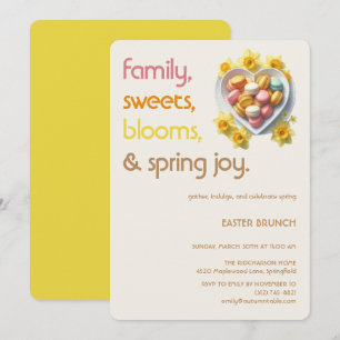 Pastel Pasen Brunchen Uitnodiging Lente Feestje