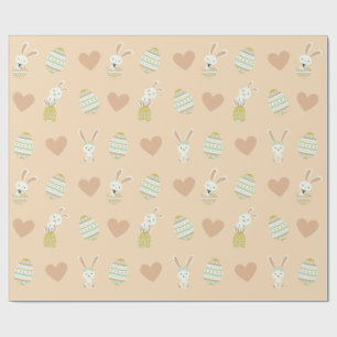 Pastel Pasen Verrukking: Bunny & Egg Patroon Cadeaupapier