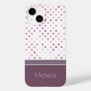 Pastel Passion Hearts Persoonlijke naam Case-Mate iPhone 14 Hoesje