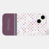 Pastel Passion Hearts Persoonlijke naam Case-Mate iPhone Case (Achterkant (horizontaal))