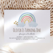 Pastel Pastel Rainbow 1er Anniversaire Invitation