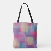 Pastel Patchwork Abstract Design Initialen Draagtas (Achterkant)