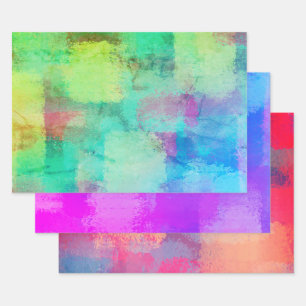 Pastel Patchwork Abstract Dreamweaver Art 3 Colorw Inpakpapier Vel