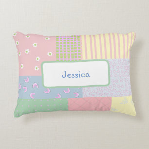 Pastel Patchwork Accent Kussen