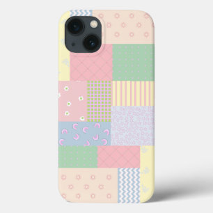 Pastel Patchwork iPhone 13 Hoesje