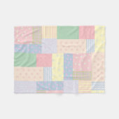 Pastel Patchwork Fleece Deken (Voorkant (Horizontaal))