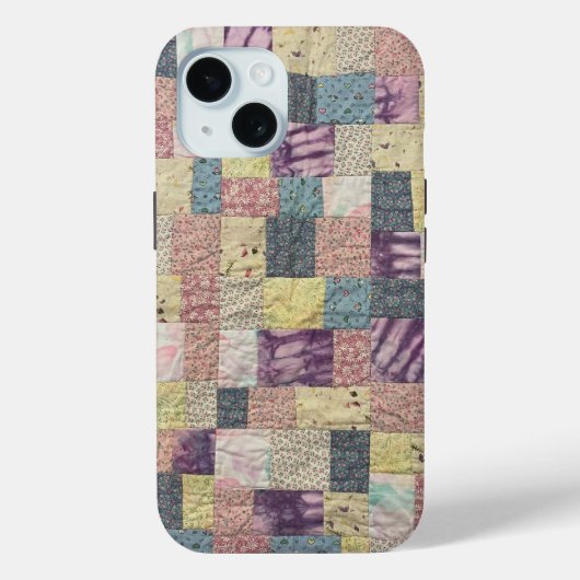 Pastel Patchwork Quilt phone case (Achterkant)