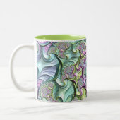 ~PASTEL PATH ~ Fractal Pattern ~ Original Tweekleurige Koffiemok (Links)