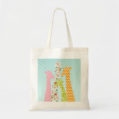 Pastel Pattern Giraffe Canvas tas (Voorkant)