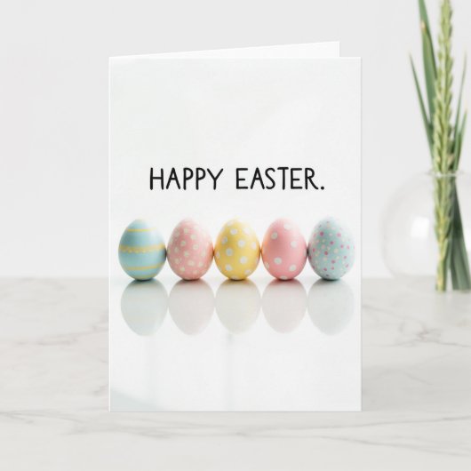 Pastel Pattern Happy Easter Card Kaart (Voorkant)