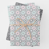 Pastel Pattern of Gray, Pink, Mint Geometric Shape Inpakpapier Vel (In situ)