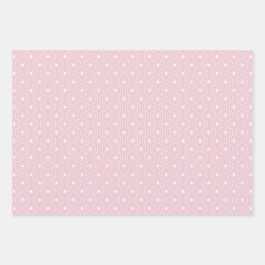 Pastel Pattern of Pink, Mint, Gray Geometric Shape Inpakpapier Vel (Voorkant)