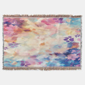 Pastel Paw Print Throw Blanket A Gentle Hug  Deken (Voorkant)
