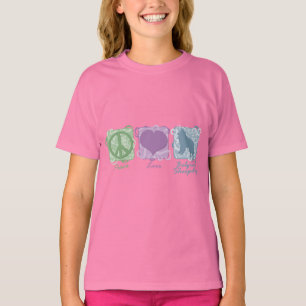 Pastel Peace, Love en Belgische Sheepdogs Child's T-shirt