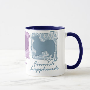 Pastel Peace, Love en Fins Lapphunds Mok