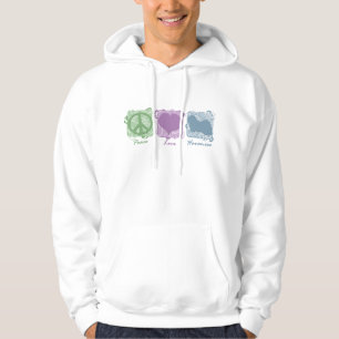 Pastel Peace, Love en Havanese Hoodie