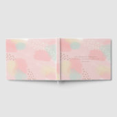 Pastel Peach Abstract Art Weddenschap Gastenboek (Volledig)