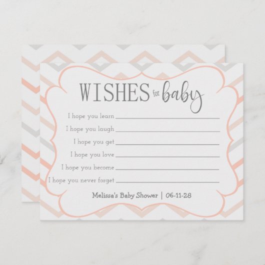 Pastel Peach and Grey Zig Zag (Voorkant / Achterkant)