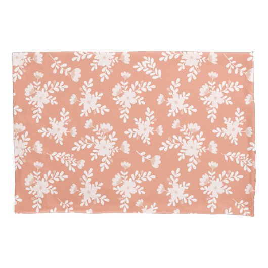 Pastel Peach Botanica Kussensloop (Voorkant)